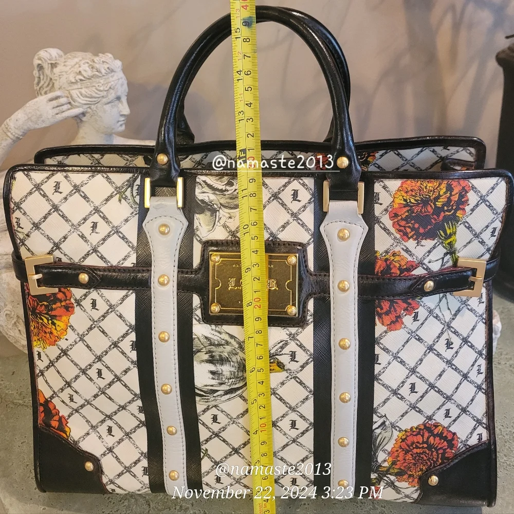 L.A.M.B. Gwen Stefani Marigold Satchel Designer Luxury Celebrity Leather #64 - Picture 6 of 16